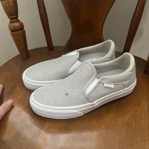 Vans Women's Slip-On Shoes - Light Gray